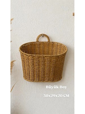 Orvessa Rattan Asılabilir Kapı Süsü, Çiçeklik ve Dekoratif Sepet
