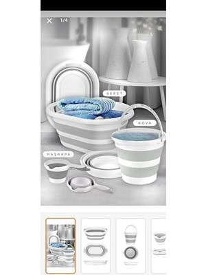 Orvessa Gree Home Magic Katlanır 3'lü Çamaşır Sepeti Seti - Pratik ve Şık