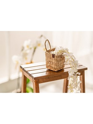 Orvessa Rustik Tarz Doğal Hasır Organizer, Çok Amaçlı Kullanım Sepet