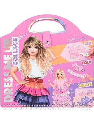 Aesco Zestaw Dress Me Up Collage Book Top Model, W Kształcie Torebki, Z Naklejkami I Kolorowymi Papierami.