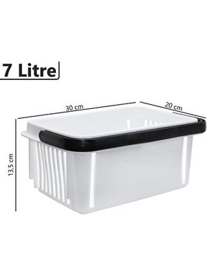 Orvessa Beyaz 7 Litre Plastik El Sepeti - Temiz ve Kullanışlı Tasarım