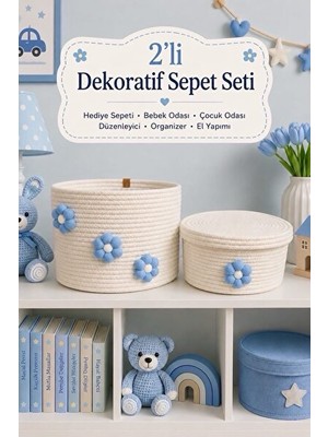 Orvessa Bebek ve Çocuk Odası Oyuncak Sepeti, Saklama ve Hediye Kutusu