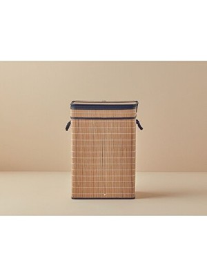 Orvessa 45 cm Bambu Yeşil Çamaşır Sepeti 0-19 L - Doğal ve Hafif Tasarım