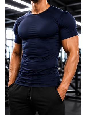 Sapeur Erkek Premium Dar Compression Tişört - Esnek ve Nefes Alan, Spor & Günlük Tişört