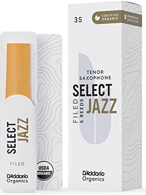 Aesco Organik Select Jazz Filed Tenor Saksafon Dili - Saksafon Boruları - Ilk ve Tek Organik Kamış Boru - 3 Yumuşak, 5 Paket