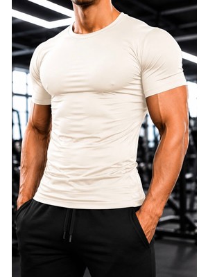 Sapeur Erkek Premium Dar Compression Tişört - Esnek ve Nefes Alan, Spor & Günlük Tişört