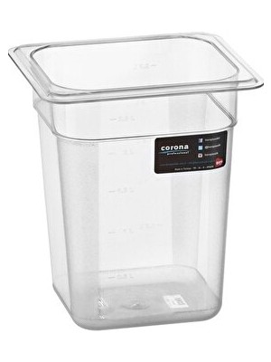 Orvessa Gastronomik Polikarbon Küvet, 1/6 Boyut, 2.5 Litre Kapasiteli Sepet
