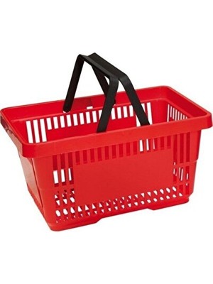 Orvessa Kırmızı Plastik Market Sepeti, Hafif ve Kullanışlı Saklama Çözümü