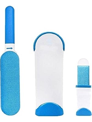 Aesco Kedi Köpek Tüy Temizleyici Fırça Toz Toplama 2li Set