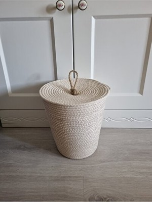 Orvessa Kapaklı Dekoratif Sepet, Şık ve Güvenli Saklama Alanı 25X20 cm