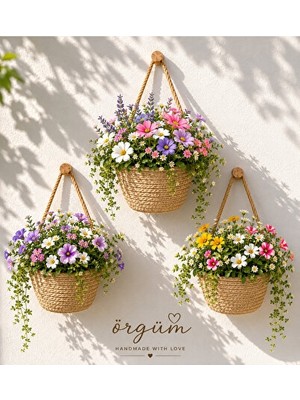 Orvessa Mini 3’lü Sepet Düzenleyici, Bitki ve Askı Için Çok Amaçlı Set