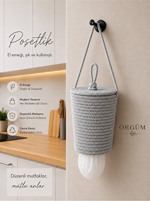 Orvessa Poşetlik Dekoratif Organizer, Pratik ve Estetik Saklama Alanı Sepet
