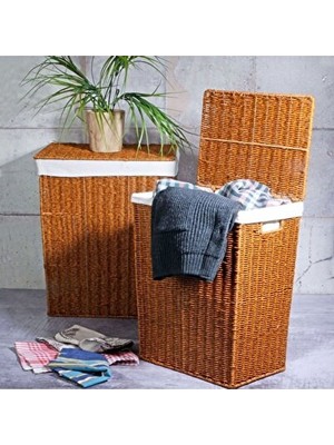 Orvessa Vernikli Rattan Çamaşır Sepeti, 40