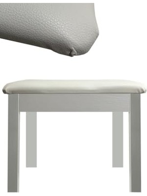 Aesco Midex TBX-144WH Üst Kalite Piyano Taburesi Gizli Bölmeli Beyaz Renk (32X54X48)