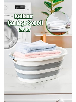 Orvessa Orta Boy Akordiyon Katlanır Çamaşır Çamaşır Sepeti
