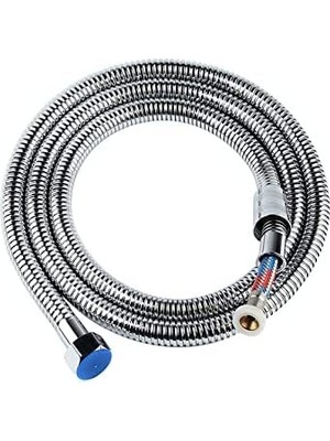 Aesco 150 cm Ekonomik Duş Spirali/patlamaya Dayanımlı Hortum, El Duşu, Başlık, Set, Takım ve Kamp Otdoor Sistemleri ile Uyumlu/örgülü Iç Epdm Borusu