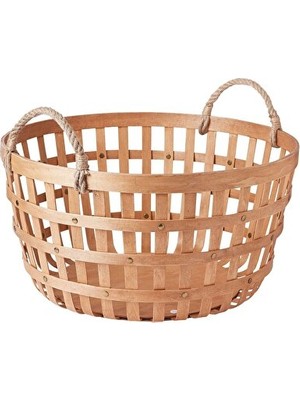 Vaelmont Kavak Ağacından Sepet - 50X27 cm Dayanıklı ve Şık Tasarım