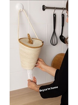 Orvessa Jüt Poşet Düzenleyici Sepet - 30X20 Cm, Şık ve Dayanıklı 30X20 cm
