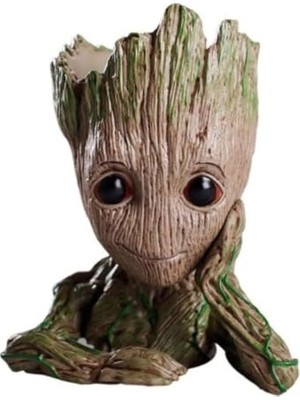 Aesco Galaksinin Koruyucuları Baby Groot Figür Düşünen Saksı Kalemlik Pla Büyük 15 cm
