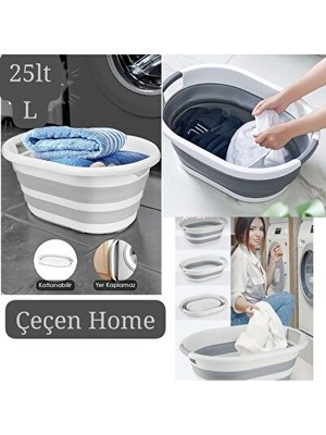 Orvessa Katlanabilir Taşınabilir Çamaşır ve Banyo Küveti, Yer Tasarrufu Sağlar Çamaşır Sepeti