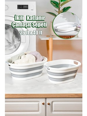 PremiumPort Orvessa Katlanabilir Akordiyon Çamaşır Sepeti ile Pratik Kullanım