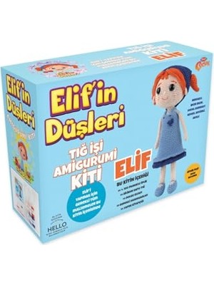 Aesco Tığ Işi Elif'ın Düşleri Amigurumi Kiti - Trt Lisanslı - Amigurimi Seti