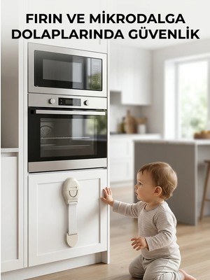 Elivora Bebek Güvenlik Dolap Kilidi Çok Amaçlı Çocuk Emniyet Kilit Sistemi