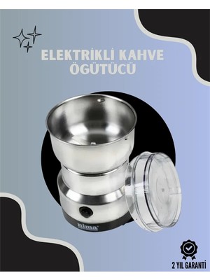 Elivora Paslanmaz Çelik Kahve Değirmeni | Düşük Gürültü, Yüksek Devir, Fındık ve Tahıl Için Uygun