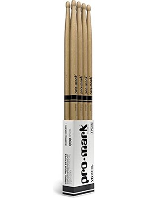 Aesco Drumsticks - Davul Çubukları - Davul Çubukları - Klasik Ileri 2b Davul Çubukları - Oval Ahşap Uç - Hikori Ahşabı - 4 Çift