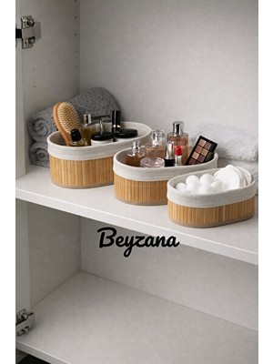 Orvessa Bambu Stil Oval Sepet, Çok Amaçlı ve Doğal Tasarım
