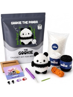 Aesco Panda Amigurumi Tığ Kiti Örgü Seti