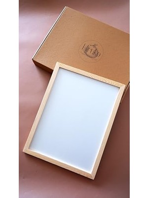 Aesco Ahşap Çerçeve 21X30 cm (A4) Premium Frame Siyah & Ahşap & Beyaz Çerçeve (Ahşap)