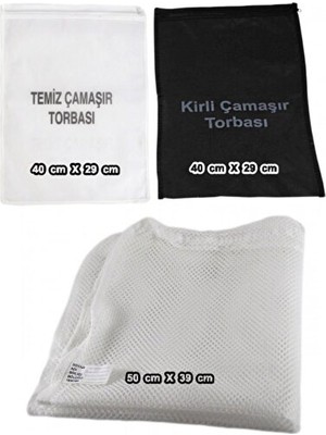 Orvessa Çiftli Kirli ve Temiz Giysi Torbası, Pratik ve Taşınabilir Çamaşır Sepeti