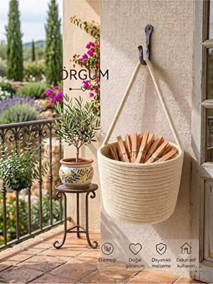 Orvessa Mandal Sepet - Çok Amaçlı ve Şık Saklama Çözümü 15X15 cm