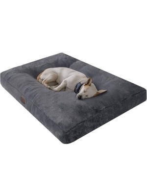 Aesco Jungolica Max Köpek Yatağı Antrasit - Ultra Yumuşak Peluş Kumaş, Nefes Alabilen Yapı, Sakinleştirici Konfor, Kaydırmaz Taban - Kedi ve Köpek Minderi (Medium)