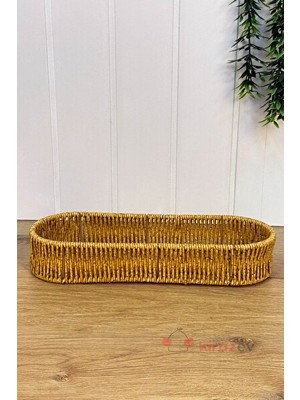 Orvessa Rattan Uzun Organizer - Şık ve Dayanıklı Saklama Çözümü Sepet