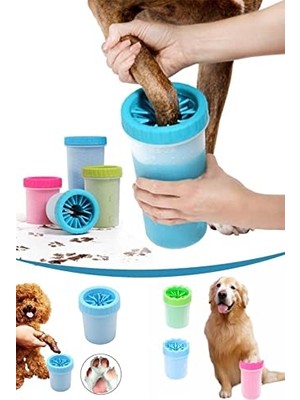 Aesco Tineke Köpek Ayak Pati Yıkama ve Temizleme Aparatı -Orta Boy 1 Adet 11 X9 cm (Pembe)