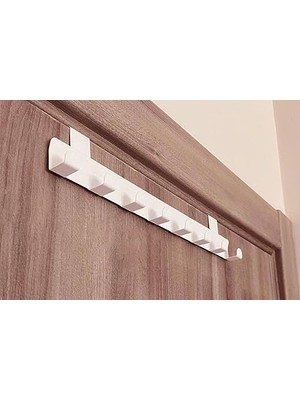 Aesco Metal Beyaz Amerikan Kapı Arkası Askılık Organizer Askılık ve Banyo Kapı Arkası Askılık MT60B