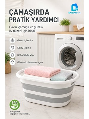 Orvessa Katlanabilir Çok Amaçlı Organizer, Pratik Depolama Çamaşır Sepeti