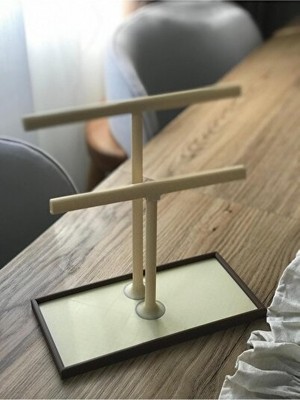 Orvessa Minimalist 3D Baskı Takı Düzenleyici, Çoklu Saklama Alanı Makyaj & Takı Organizeri