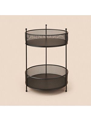 Orvessa Iki Katlı Siyah Fileli Organizer - 28X20 cm Makyaj & Takı Organizeri