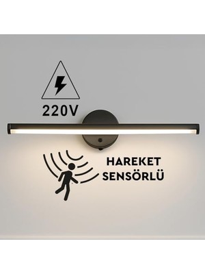 Aesco Sök-Tak Beyaz Yapışkanlı Sensörlü Elektrikli LED Aplik 38CM - 220V          [enerji Sınıfı A]