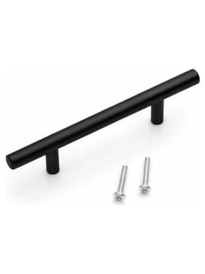 Aesco Paslanmaz Metal Kulp, Mat Siyah, Dolap Çekmece Mobilya Kulbu, Tv Ünitesi Yatak Odası Vestiyer Mutfak Için (160 Mm, Adet, 1)