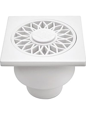 Aesco BADEM10 Yer Süzgeci Banyo Izgara Lavabo Pis Su Gideri Kapak Kapağı Alttan Giderli Yer Sifonu