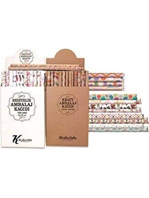 Aesco Ambalaj Kağıdı 70X100 Kraft Desenli