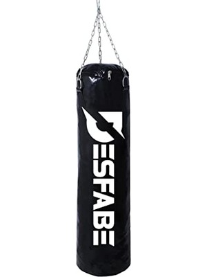 Aesco Boxing  70X25 cm Zincirli Boks Kum Torbası Siyah