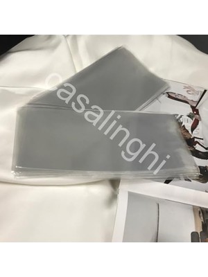 Aesco Bantsız Jelatin Poşet Yapışkansız Şeffaf Opp Torba Paket 10X20 cm - (100 Adet)