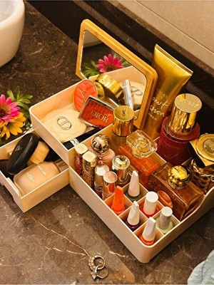 Orvessa Portatif Bambu Aynalı Kozmetik ve Takı Organizeri – Şık ve Pratik Saklama Ç