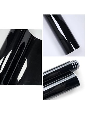 Aesco Piano Black Parlak Siyah Hava Kanallı Üstü Koruma Jelatinli Araç Motor Aksesuar Araç Tavan Kaplama Folyosu Kırılmaz Çizilmez Özel Postüplü Ambalajda Gönderim (30CM x 1 Metre)