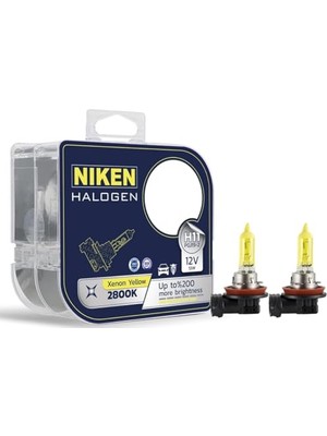 Aesco 12V H11 55W Sarı Işık Ampul 2800K (2 Adet)